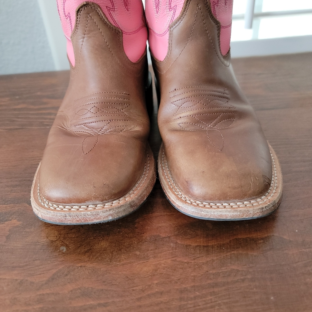 Old West Little Girl's Pink Cowgirl Boots Sz 1 - Picture 4 of 9